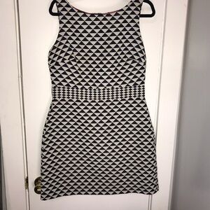The Limited Black and White Triangle Mini Dress